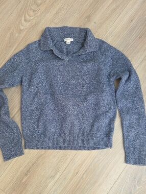 Crewcuts Heather Navy Collared Turtleneck Sweater